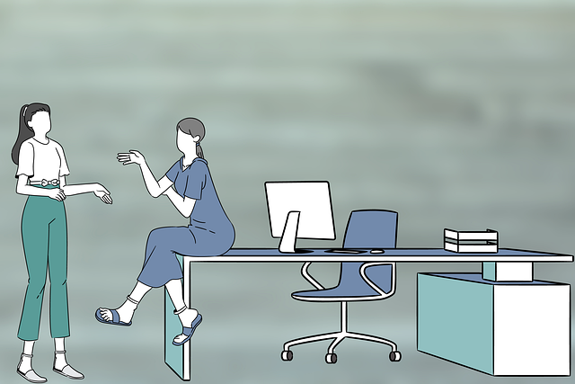 Free coffee break office employees illustration