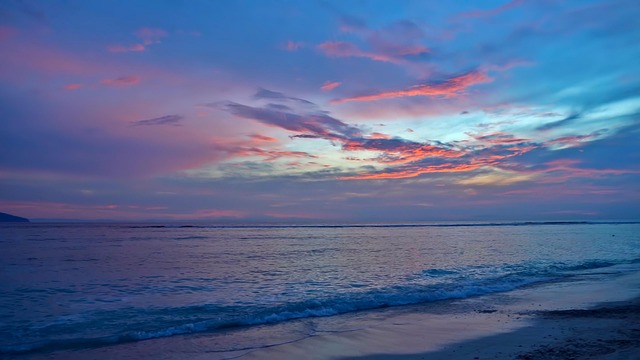 Strand, Dämmerung, Meer, Ozean, Draußen