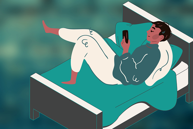 Download free HD stock image of Read Smartphone Free read smartphone guy illustration