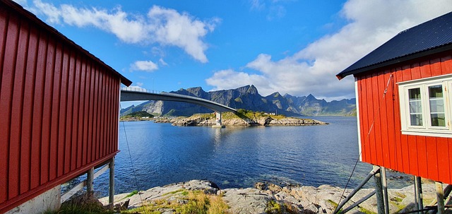 Free Fishing Village Bridge photo and picture