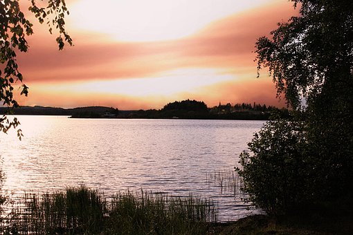 Lago, Natureza, Pôr Do Sol, Crepúsculo