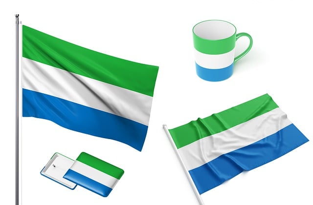 Free sierra leone country flag illustration