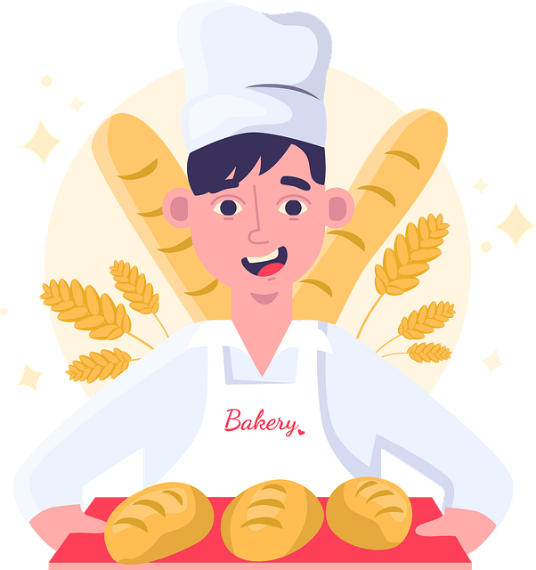 Free baker bread bakery illustration