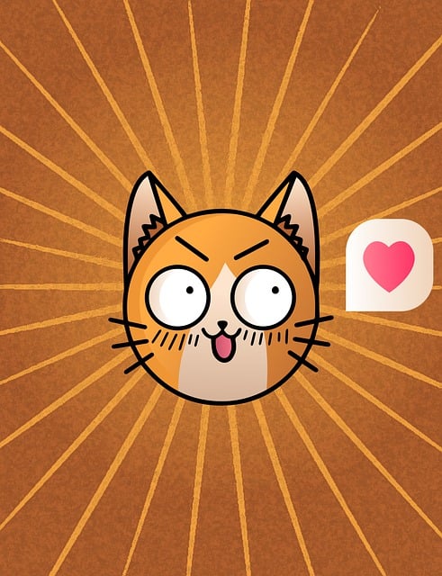 Gato, Coração, Amor, Rosto, Expressão