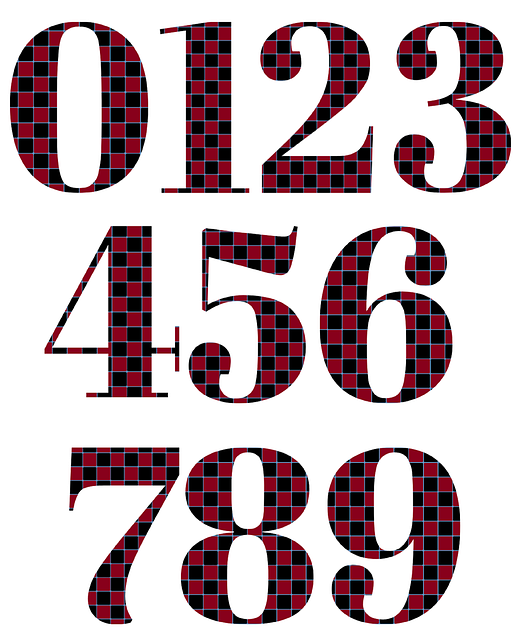 Free Numbers Checkered illustration and picture