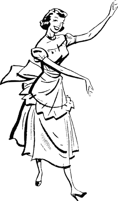 Free woman apron vintage vector