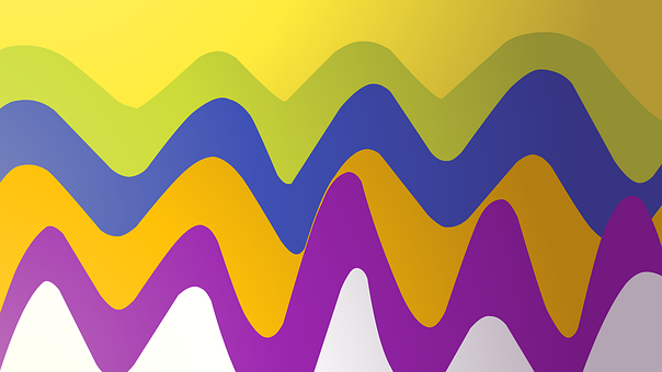 Hintergrund, Gradient, Welle, Bunt