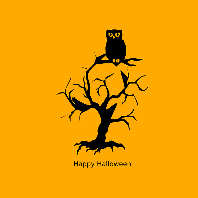 Download free HD stock image of Halloween Nature Free halloween nature owl illustration