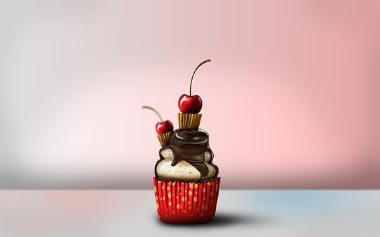 Bolinho, Cereja, Pastelaria