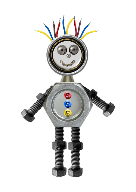 Free robot metal bolts illustration