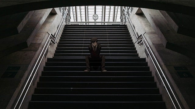 Mand, Metrostation, Trappe, Anime