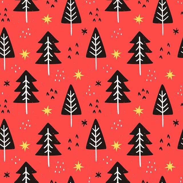 Free christmas christmas tree pattern illustration
