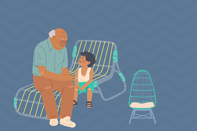 Free man grandson child illustration