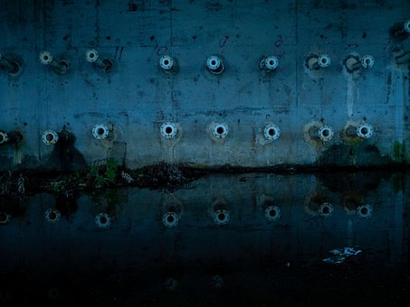 水管, 倒影, 旧, 墙, 污浊, Estilo Retrô, Úmido