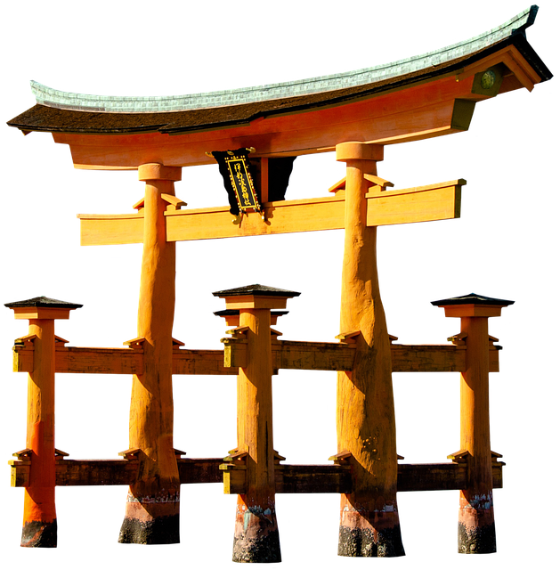 Free torii traditional japanese gate shinto shrine illustration