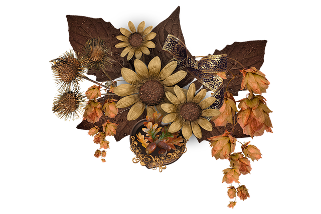 Herbst, Blätter, Blumen, Dekoration