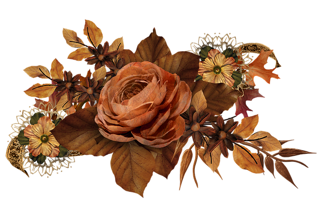 Herbst, Blätter, Blumen, Dekoration