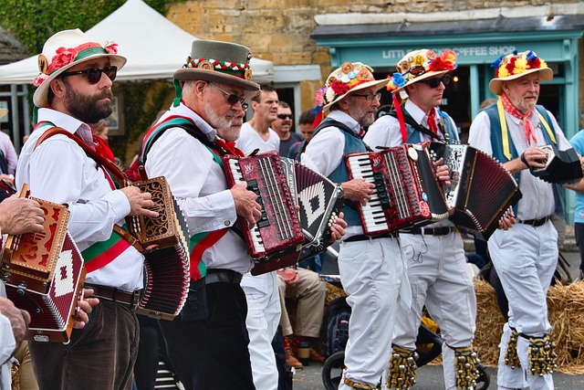 men, group, festival, music, celebration, dancing, accordions