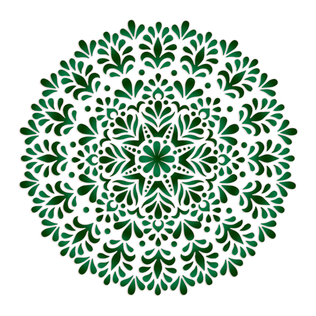 Free rosette mandala ornament illustration
