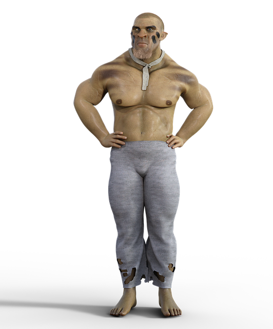 Free orc pose character illustration