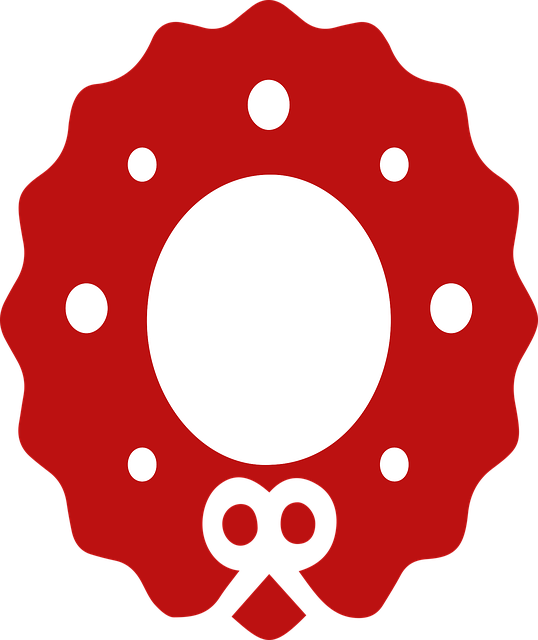 Weihnachten, Kranz, Rot, Dekoration