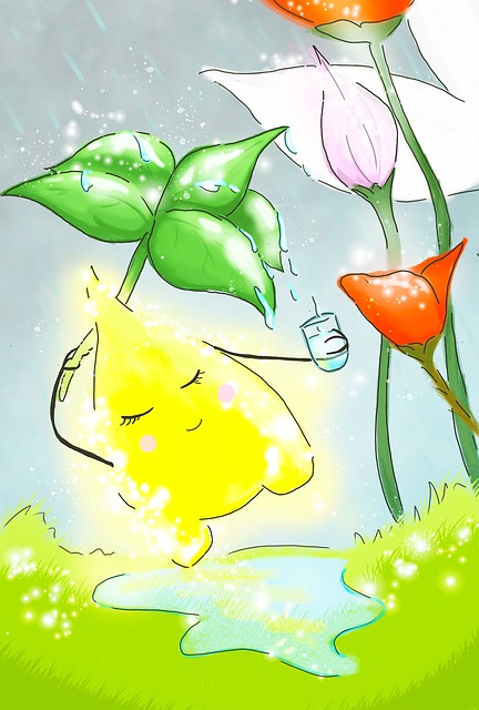 Free leaf nature raining illustration