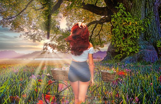 Free Woman Bike photo and picture
