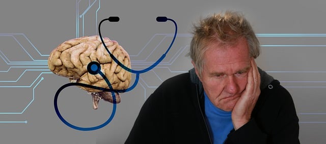 Free alzheimer's disease senior brain illustration