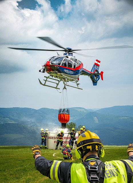 Helikoptéra, Zachránit, Nouzový, Hasič