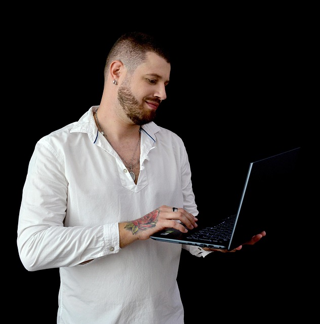 Free Man Laptop photo and picture