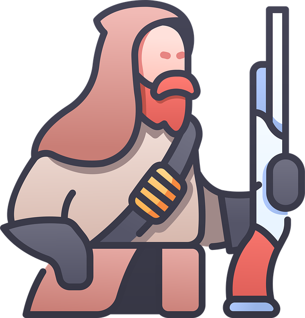 Free dwarf shotgun man vector