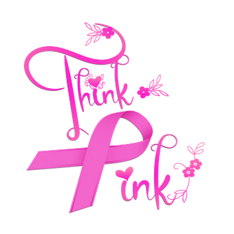 Free Think Pink Pink Ribbon illustration and picture