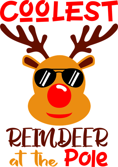 Coolstes Rentier Am Pol, Weihnachtskarte
