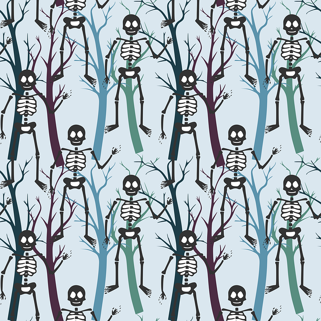 Free art pattern skeleton illustration