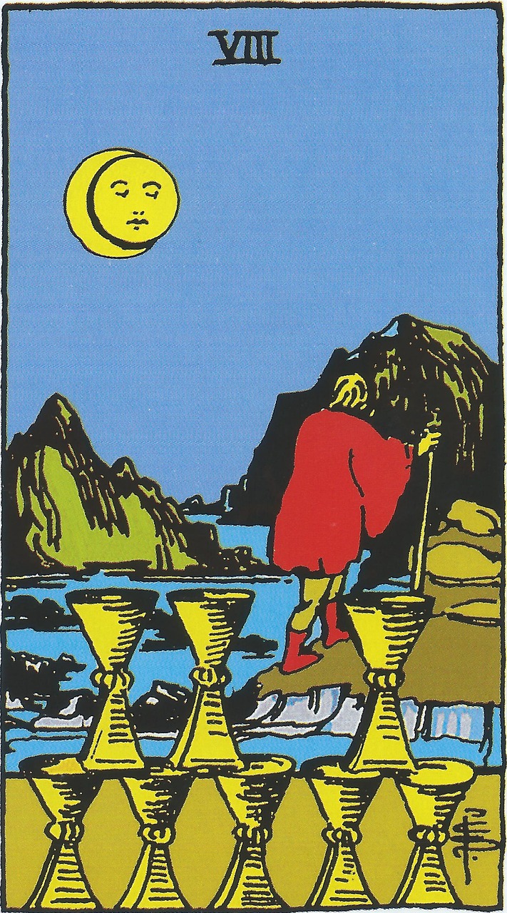 Download Eight Of Cups Tarot Card Royalty Free Stock Illustration Download Eight Of Cups Tarot Card Royalty Free Stock Illustration