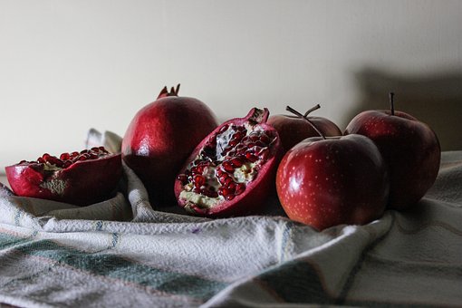 Granatæbler, Frugt, Mad, Frisk