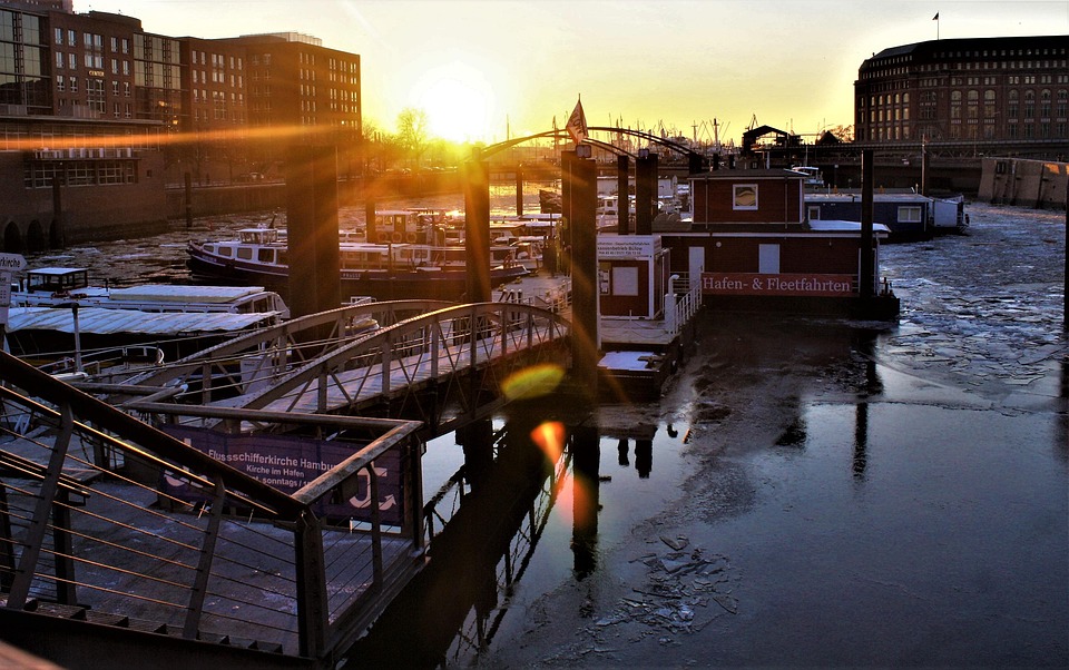 Port Speicherstadt Sunset Free Photo On Pixabay Pixabay