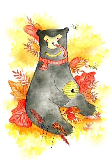 Free animal painting bear illustration