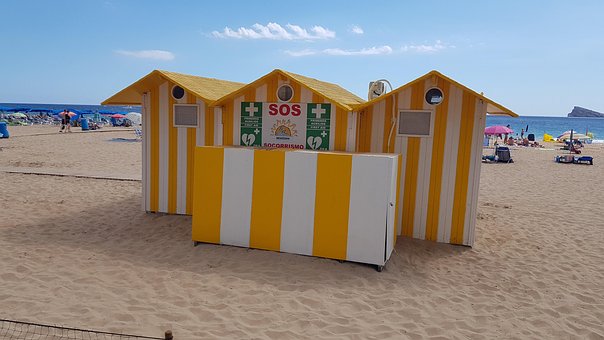 Strand, Benidorm, Spanien, Urlaub, Hütte
