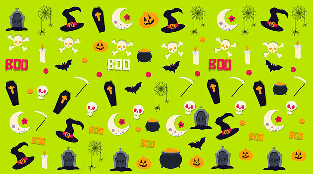 Free halloween decoration background vector