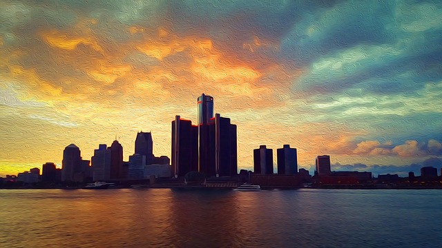 Free Detroit Skyline photo and picture
