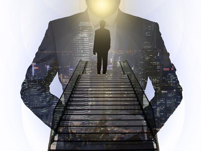 Download free HD stock image of Businessman Success Free businessman success stairs illustration