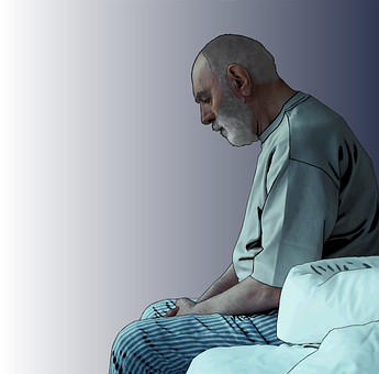 Mens, Oud, Verdrietig, Depressief