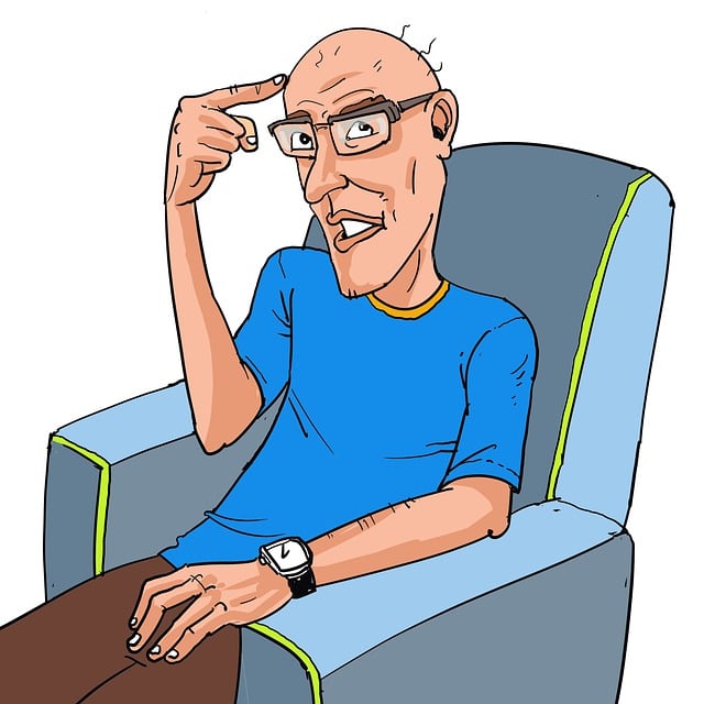 Free man thinking thoughtful illustration