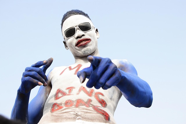 Free Man Body Paint photo and picture