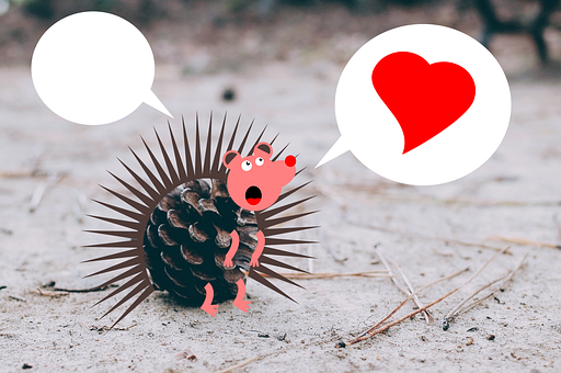 Free Hedgehog Pine Cone vector and picture