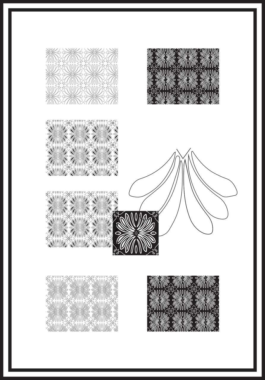 Free Pattern Black White vector and picture