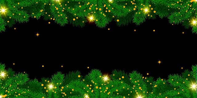 Free christmas spruce frame illustration