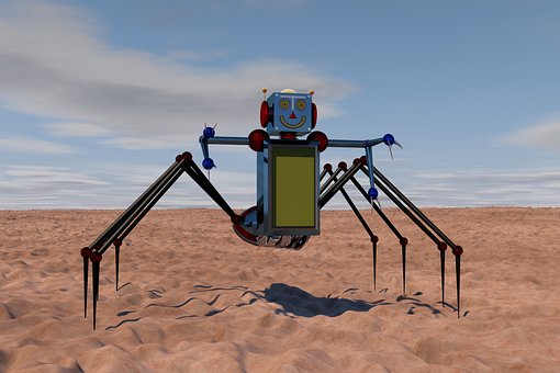 Roboter, Droide, Spinnenroboter, Wüste
