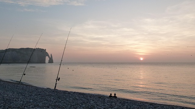 Free Sunset Etretat photo and picture
